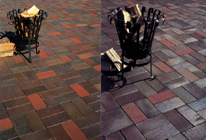 Cieniowane cegły brukowa